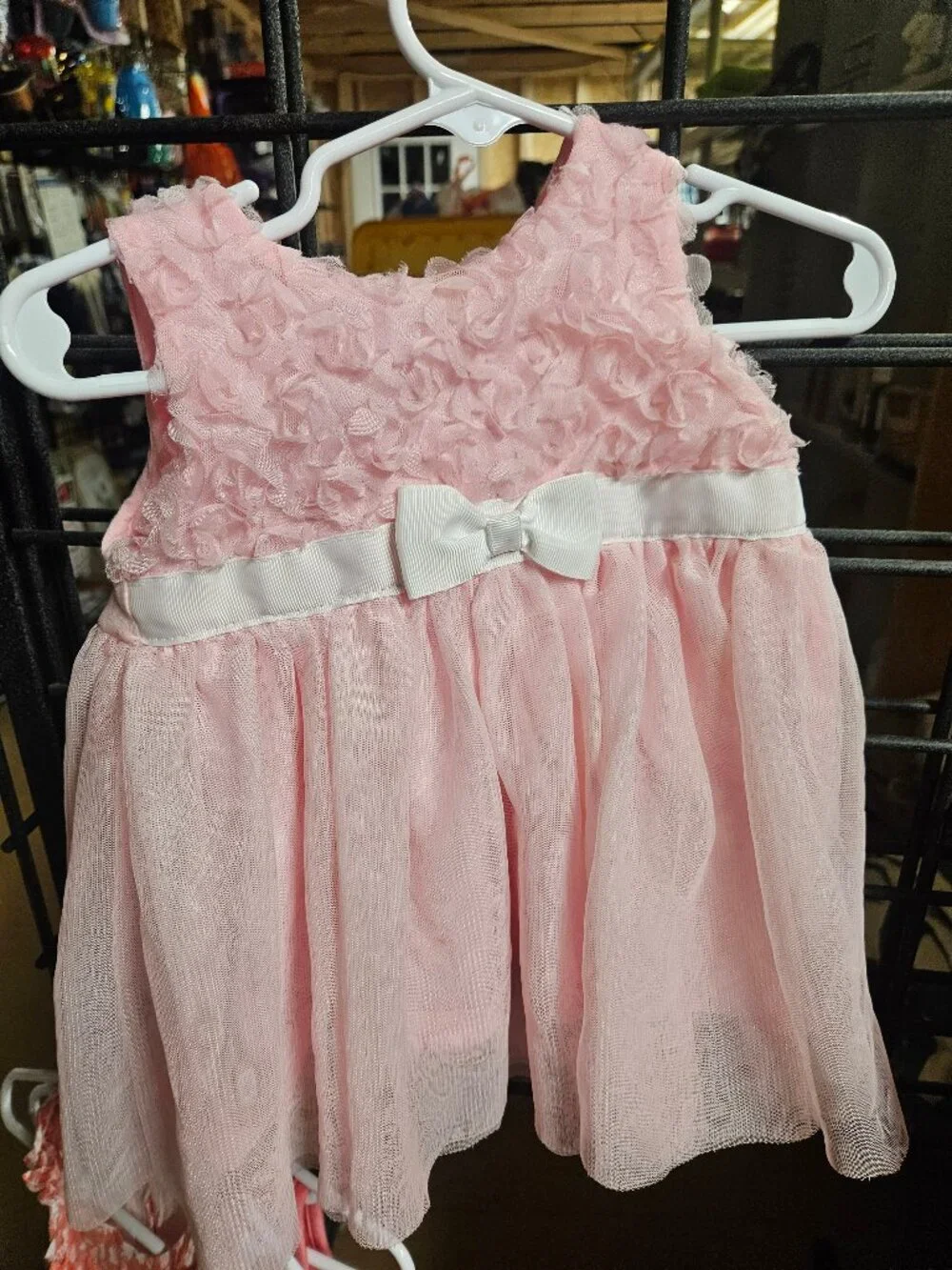 Pink Sleeveless Baby Dress with Bow Detail - 25% Off When You Bundle 5+ Items!